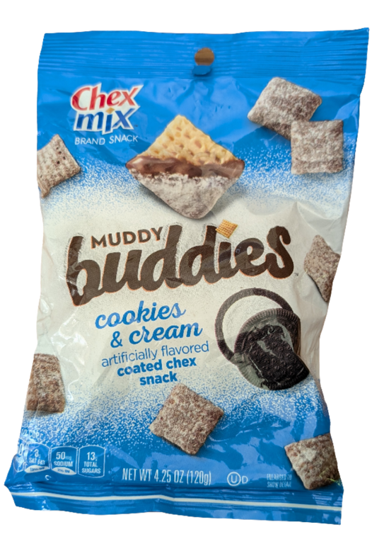 Chex Mix Muddy Buddies, Cookies & Cream, 4.25 oz