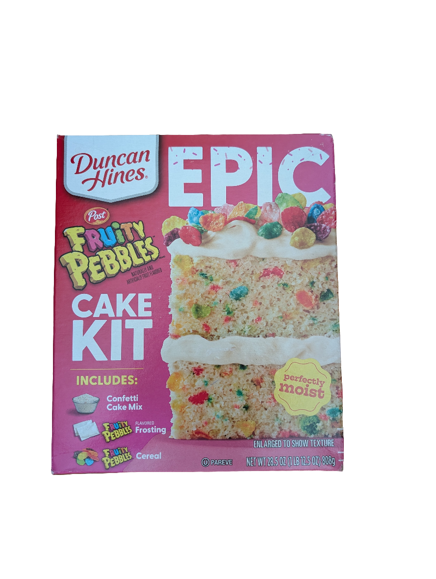 Duncan Hines Epic Fruity Pebbles Cake Kit, 28 oz