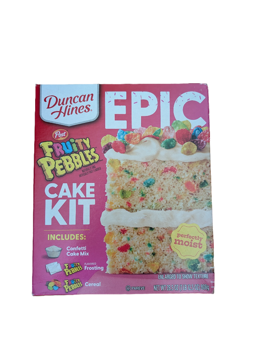 Duncan Hines Epic Fruity Pebbles Cake Kit, 28 oz