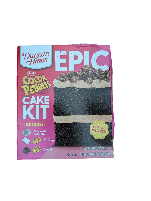 Duncan Hines Epic Cocoa Pebbles Cake Kit, 24.37 oz