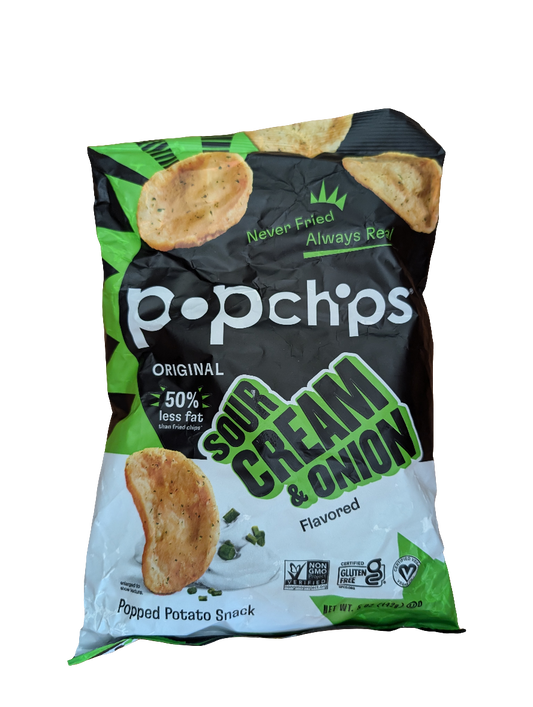 Popchips, Sour Cream & Onion, 5 oz